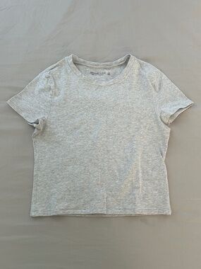 Abercrombie & Fitch Gray Cropped Short Sleeve Tee Women’s S
